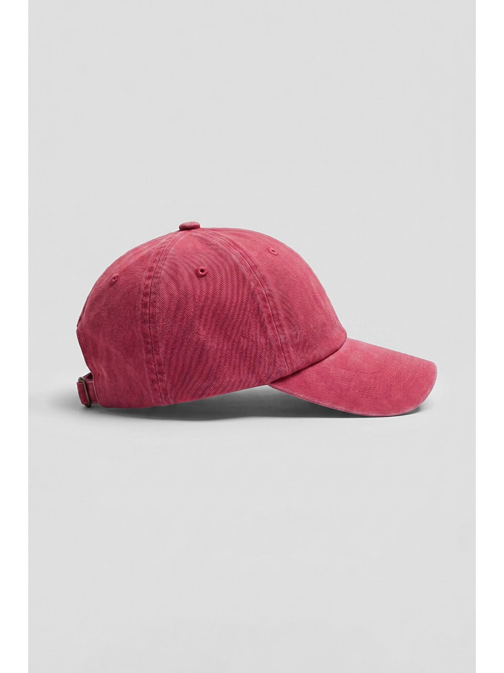 Unisex Basic Yıkamalı Beyzbol Şapka Kırmızı-1