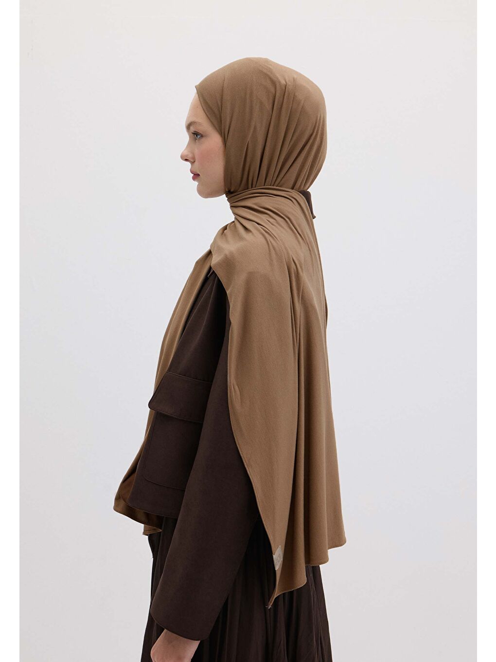 Kahverengi Bambu Penye Şal Sütlü Kahve-3