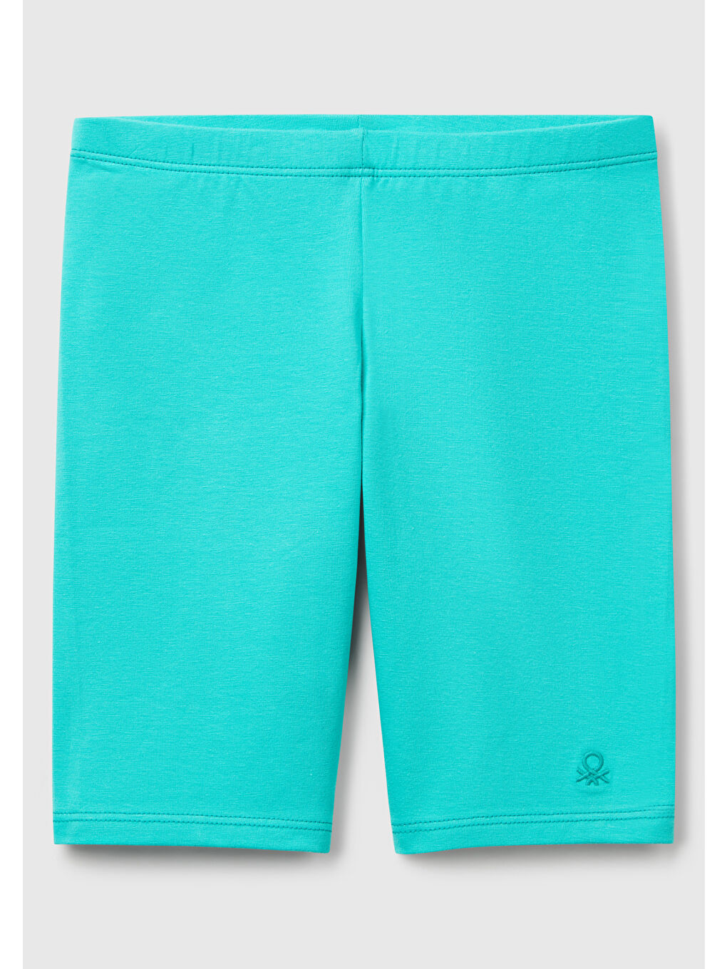 Kız Çocuk Yeşil Ton Sür Ton Logo İşlemeli Mini Bisikletçi Taytı