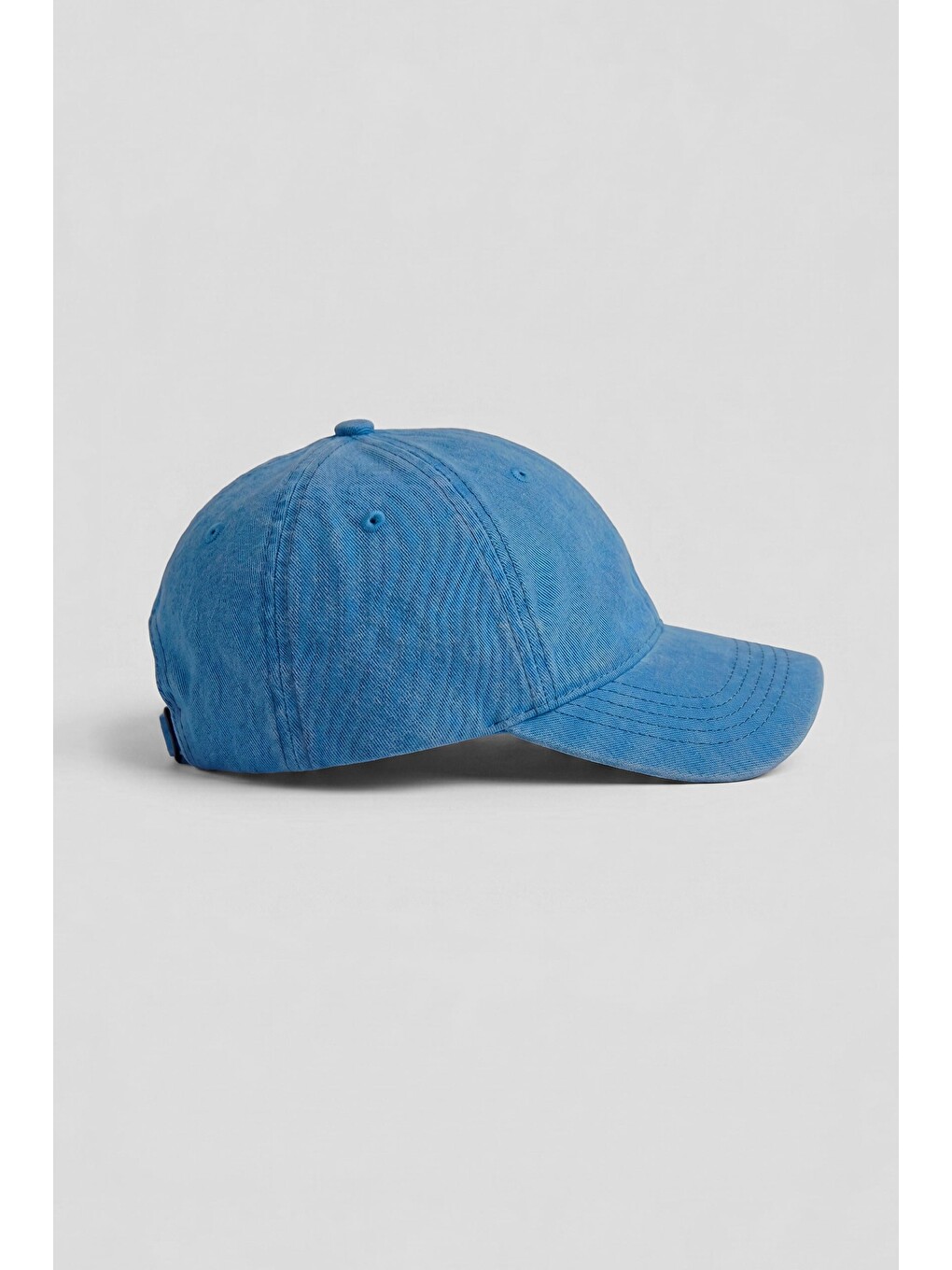 Unisex Basic Yıkamalı Beyzbol Şapka Mavi-1
