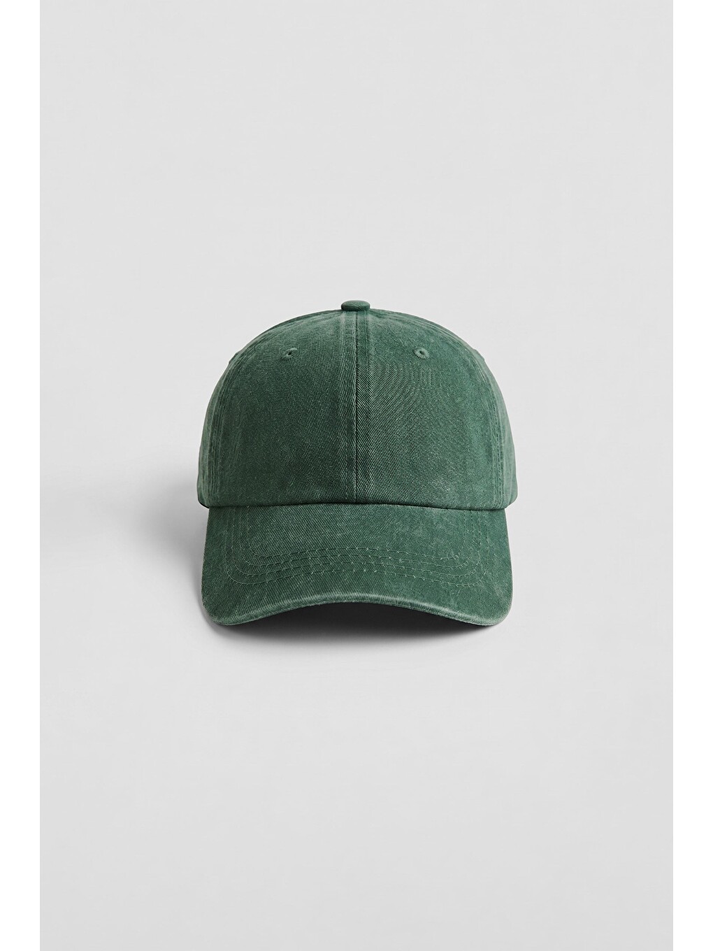 Unisex Basic Yıkamalı Beyzbol Şapka Yeşil
