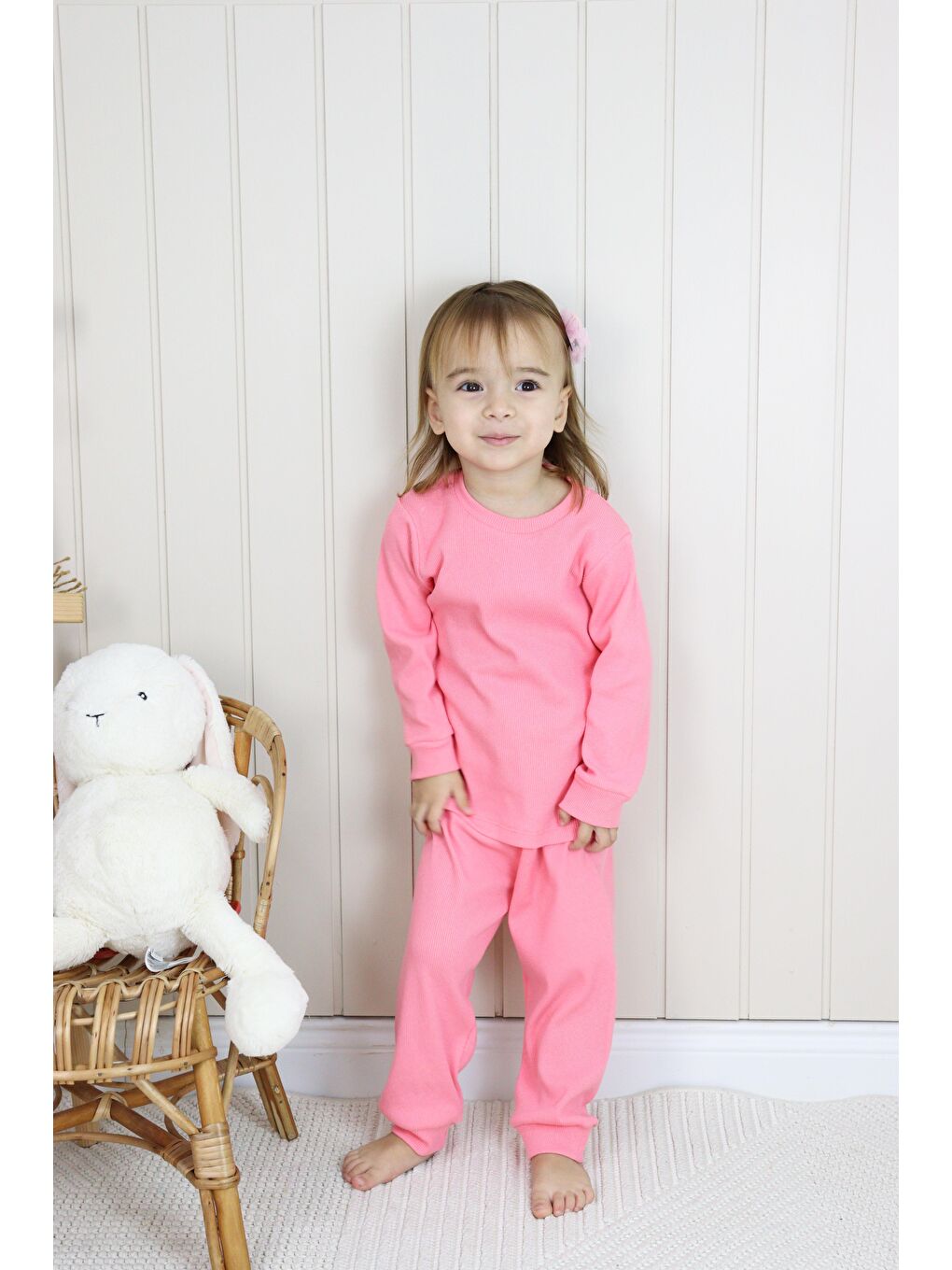 Pembe Kaşkorse Mevsimlik Pijama Takım-2