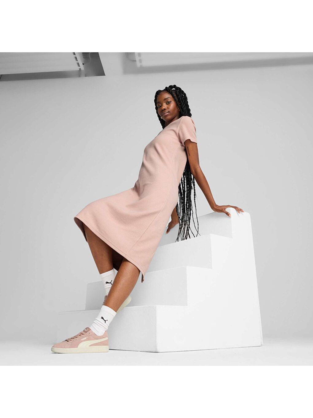 Pembe HER Kadın Elbise-1