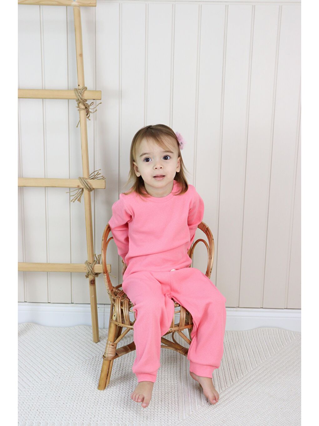 Pembe Kaşkorse Mevsimlik Pijama Takım-7