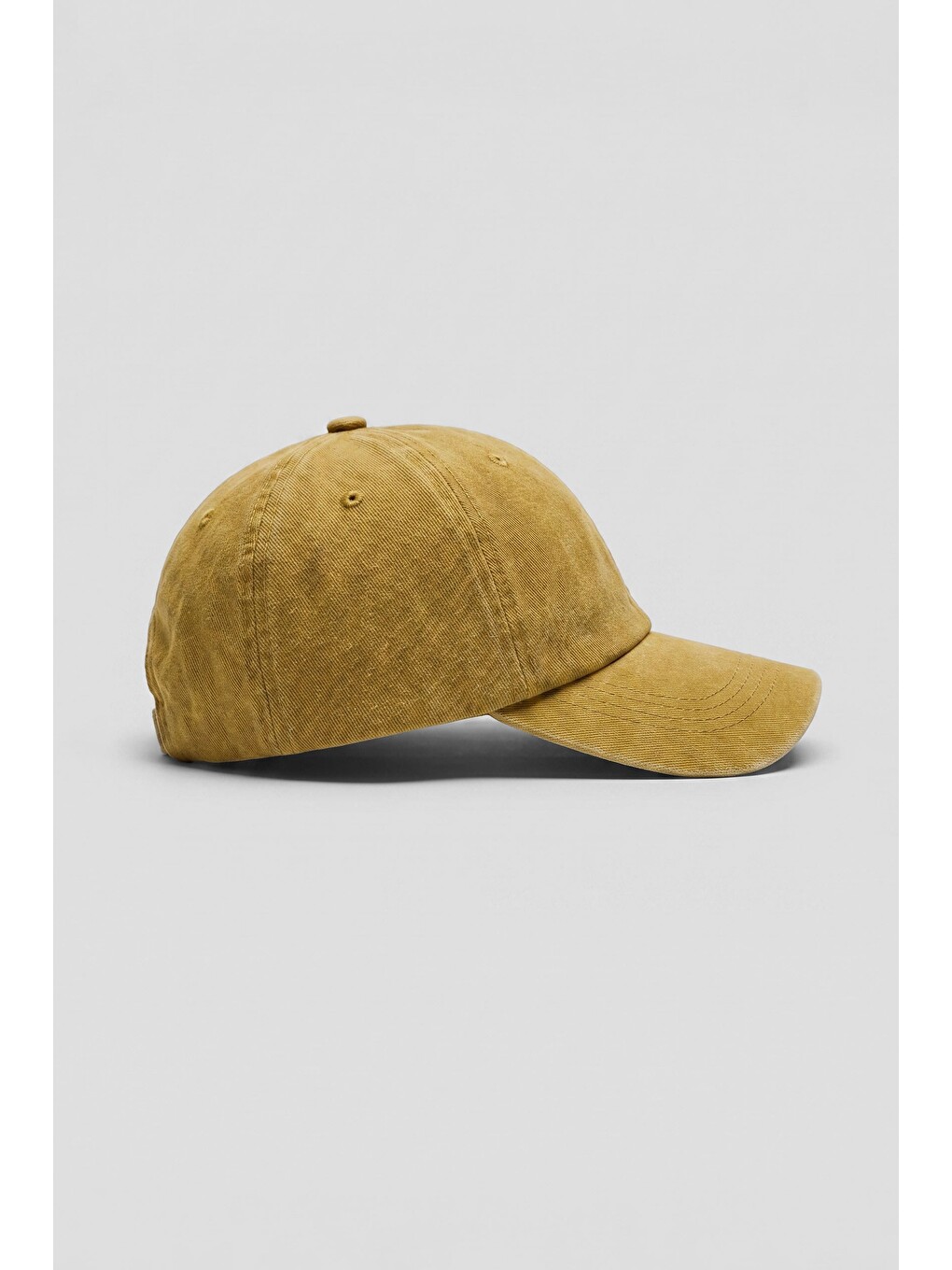Unisex Basic Yıkamalı Beyzbol Şapka Sarı-1