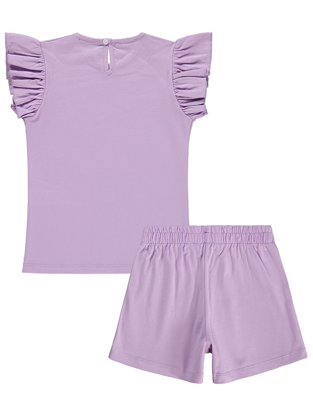 Girls Malibu Baskılı Şortlu 6-9 Yaş Takım - Lila-3