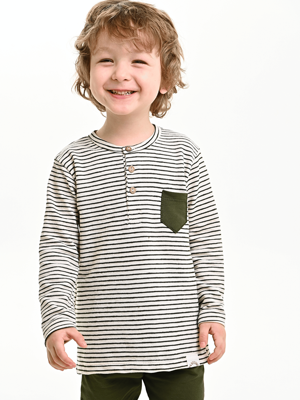 Yeşil Bisiklet Yaka Baskılı Erkek Bebek Sweatshirt ve Eşofman Alt 2'li-2