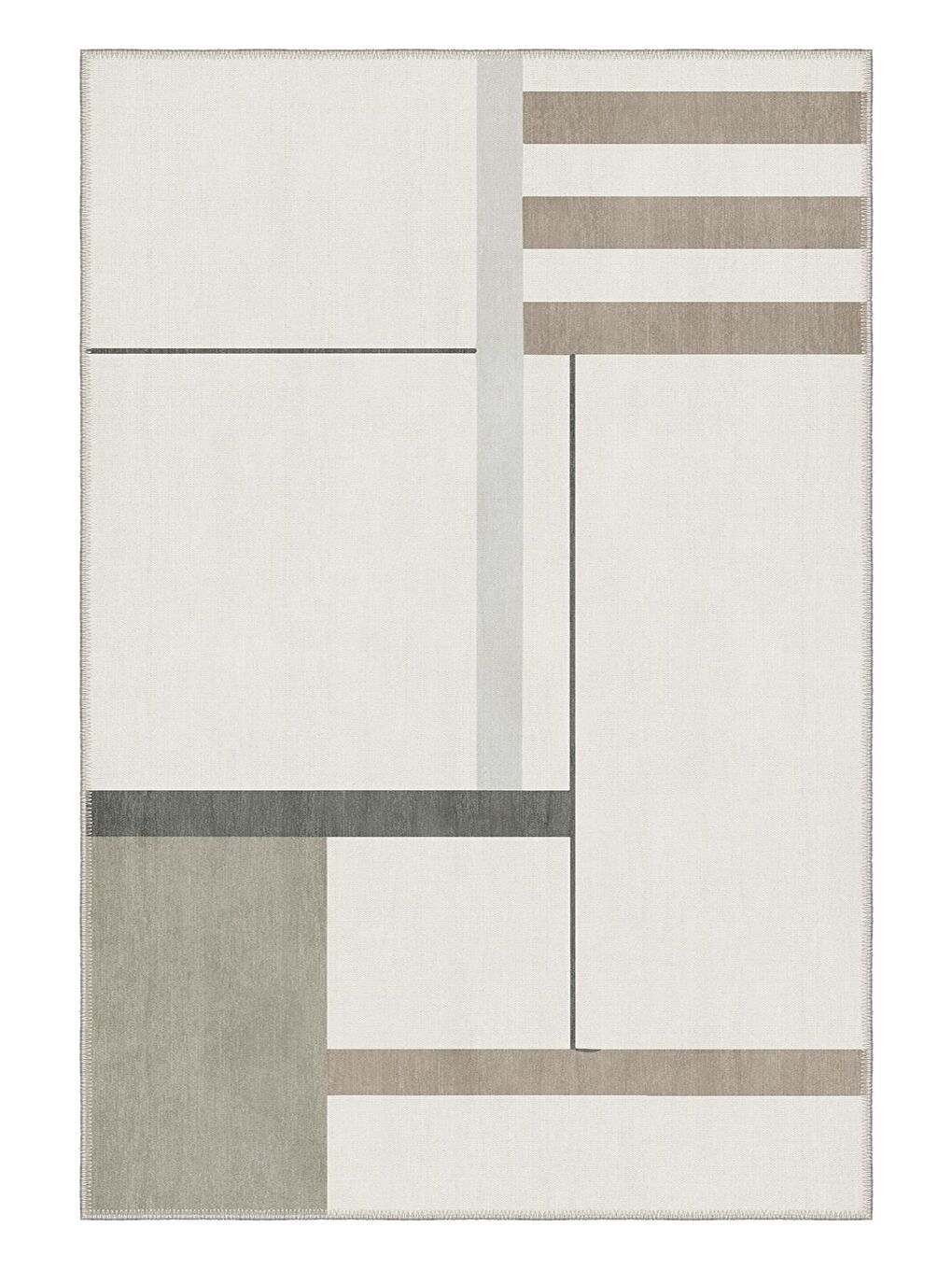 Homefesto Gri Premium Kalite, Pamuk ve Kaydırmaz Taban, Yıkanabilir, Modern Halı  100 x 200 cm - 3