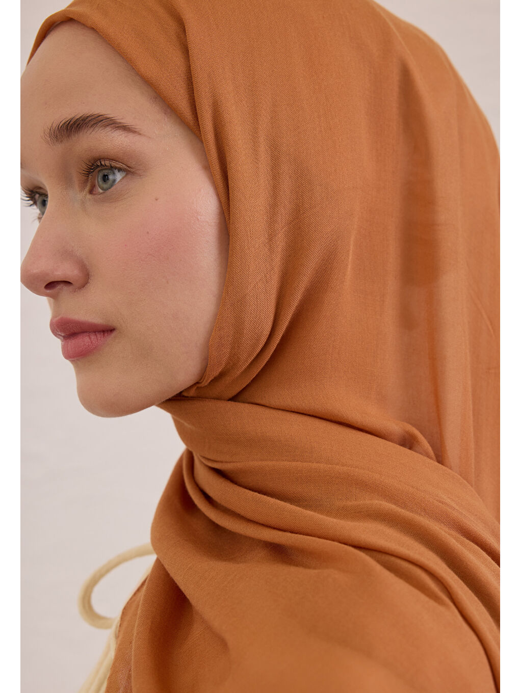 Bej Soft Viskon Şal Badem-3