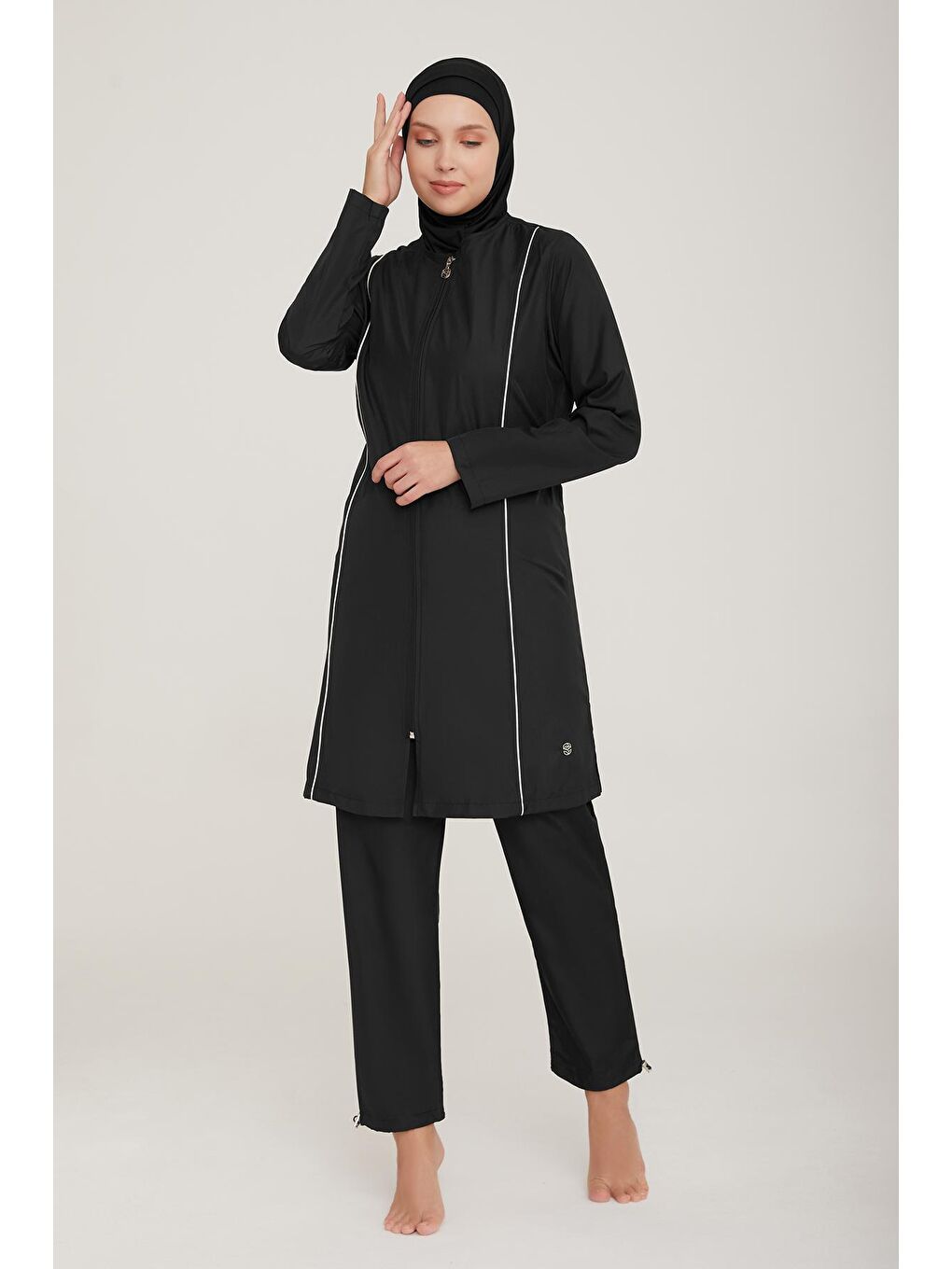 Paraşüt Tam Kapalı Tesettür Mayo Beny 9075 Siyah-1