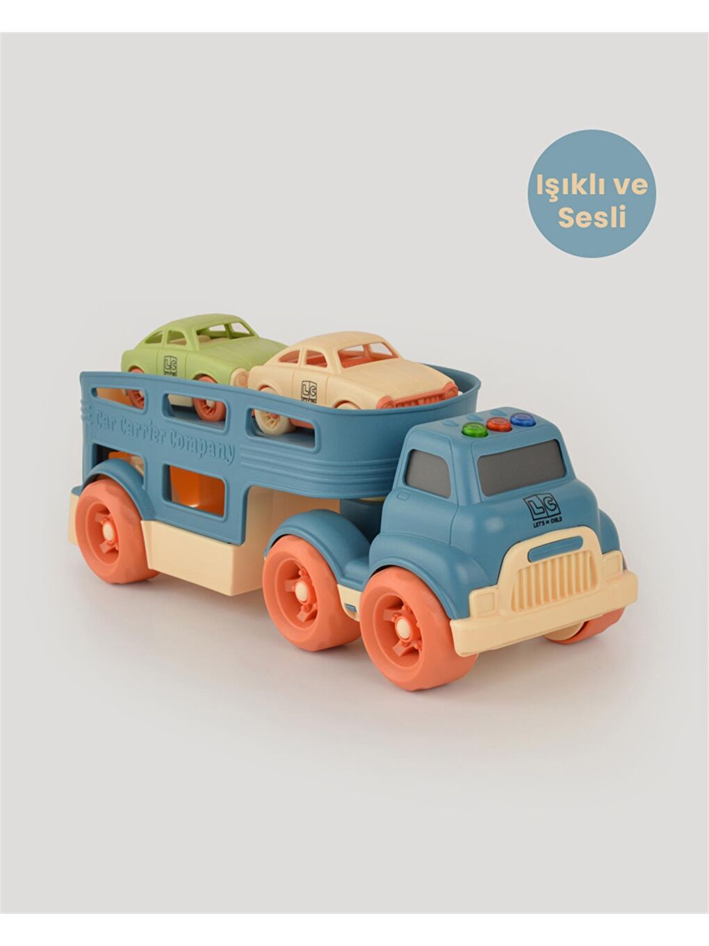 Mavi Sesli Ve Işıklı Taşıyıcı Tır