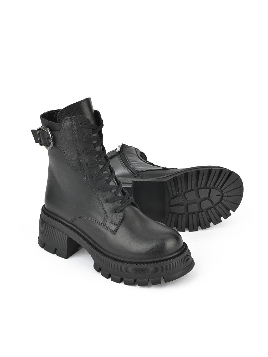 Kadın Hakiki Deri Bot 143359Z616 Siyah-1