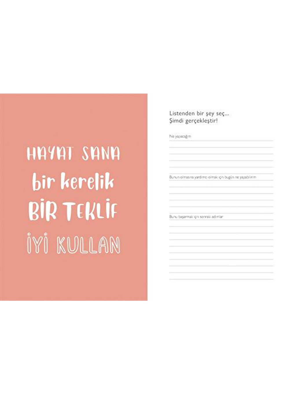 LE COLOR Sarı Motivasyon Hayat Planlayıcı Resimli Defter Sarı - 5