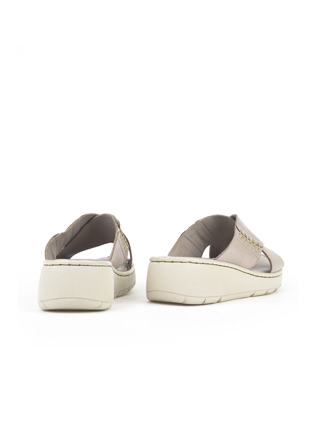 Bej Kadın Hakiki Deri Terlik 1511048Z15 Taş-2