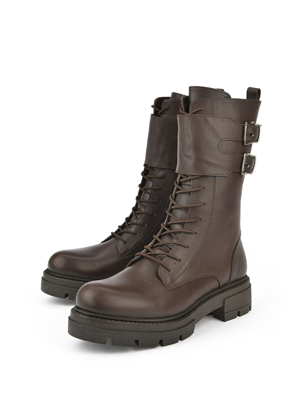 Kahverengi Kadın Hakiki Deri Bot 14319Z66382 Kahve