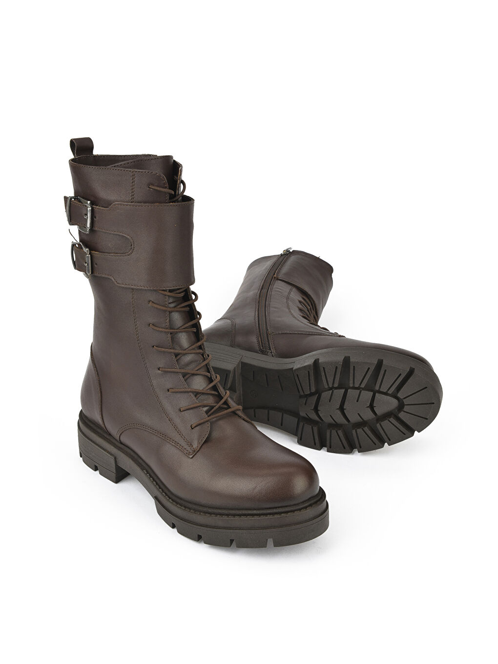 Kahverengi Kadın Hakiki Deri Bot 14319Z66382 Kahve-1