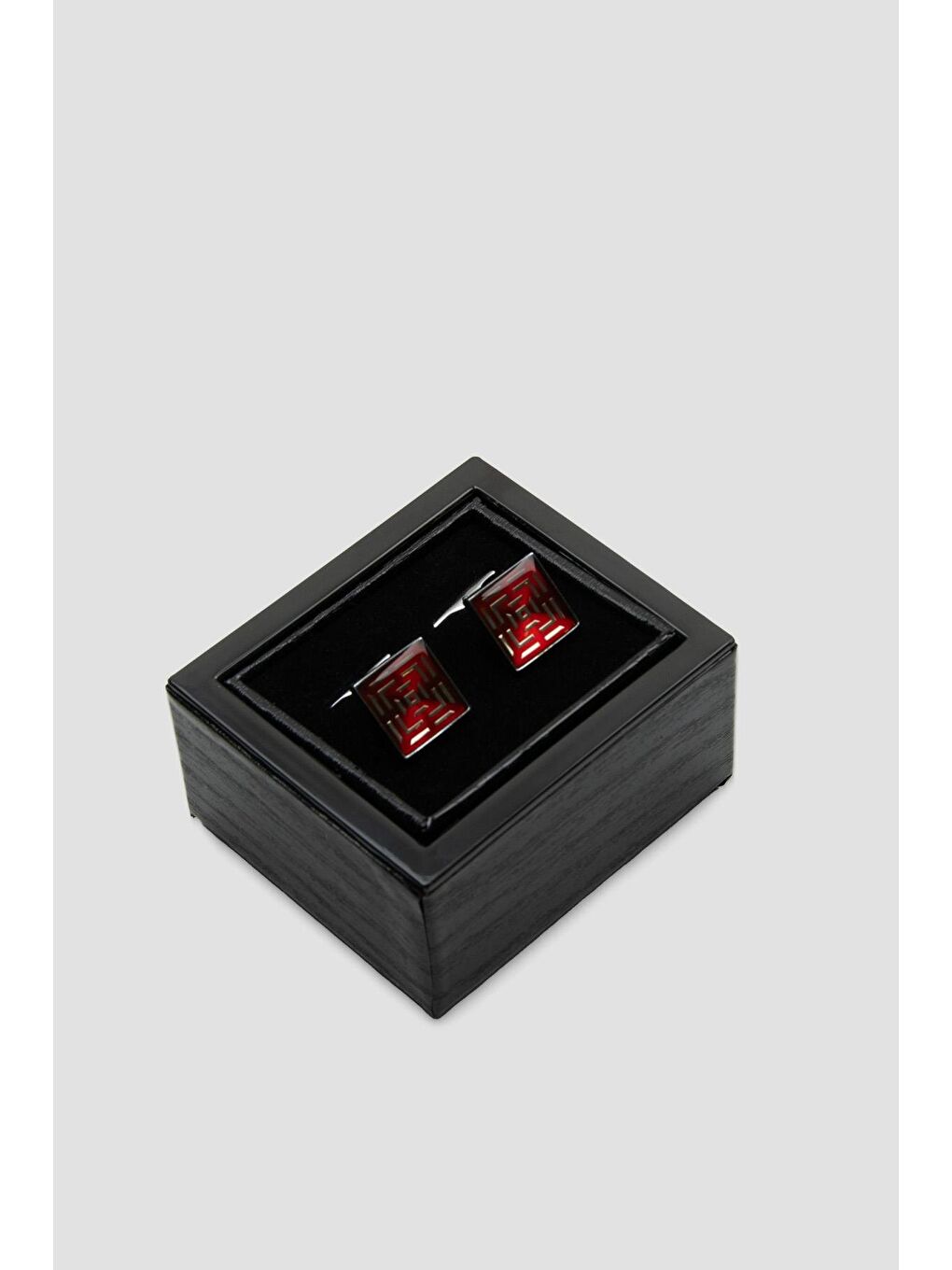 98522 Silver Kırmızı Erkek Kol Düğmesi