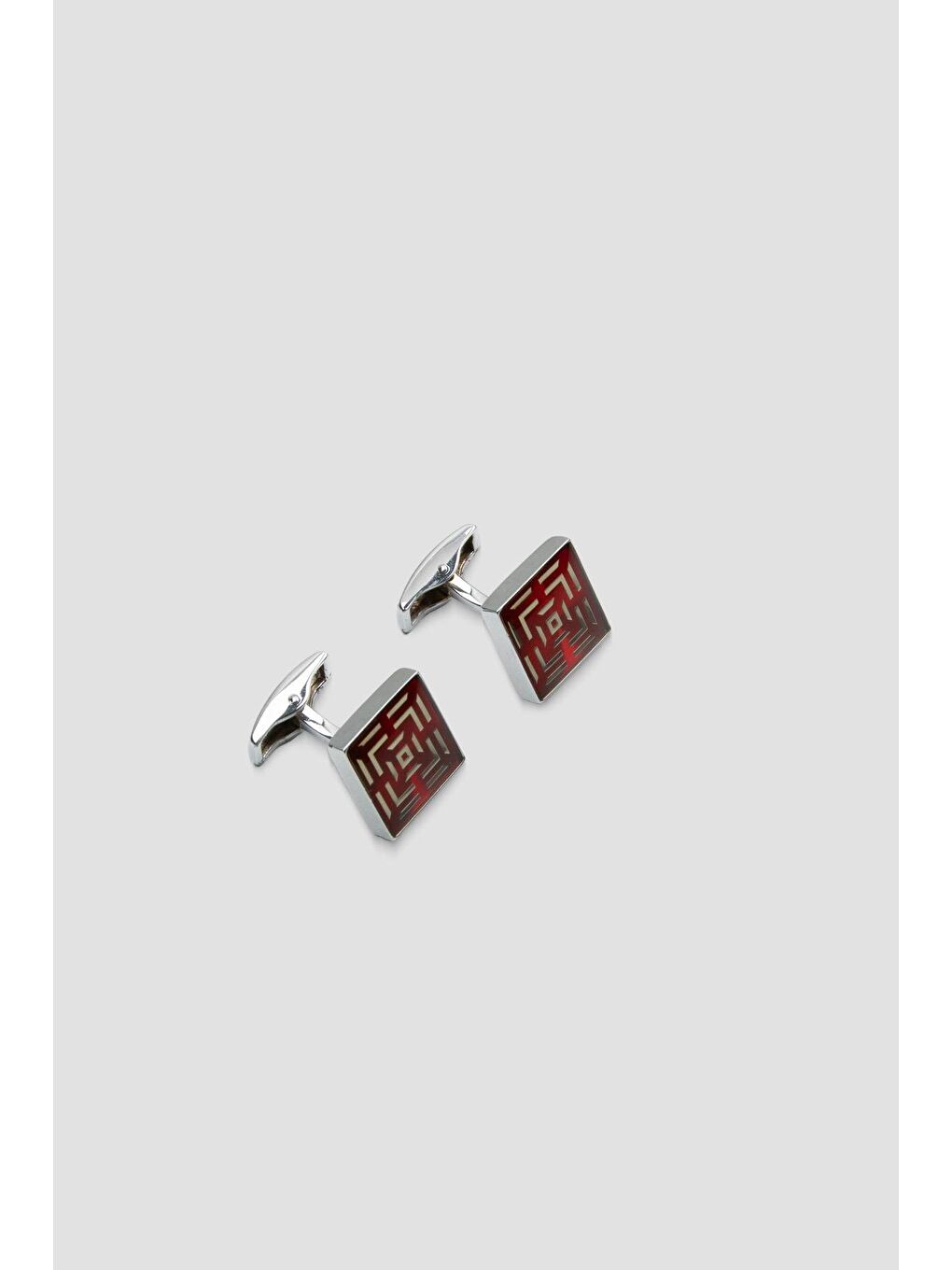 98522 Silver Kırmızı Erkek Kol Düğmesi-1