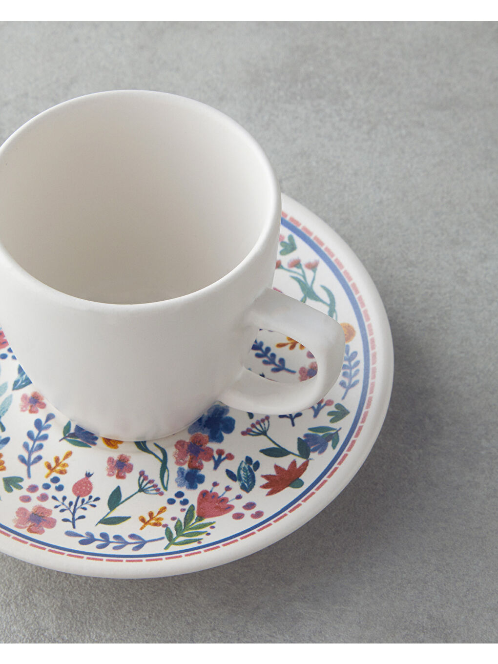 Butterfly Seramik 4 Parça 2 Kişilik Kahve Fincan Takımı 110 ml Mavi-3