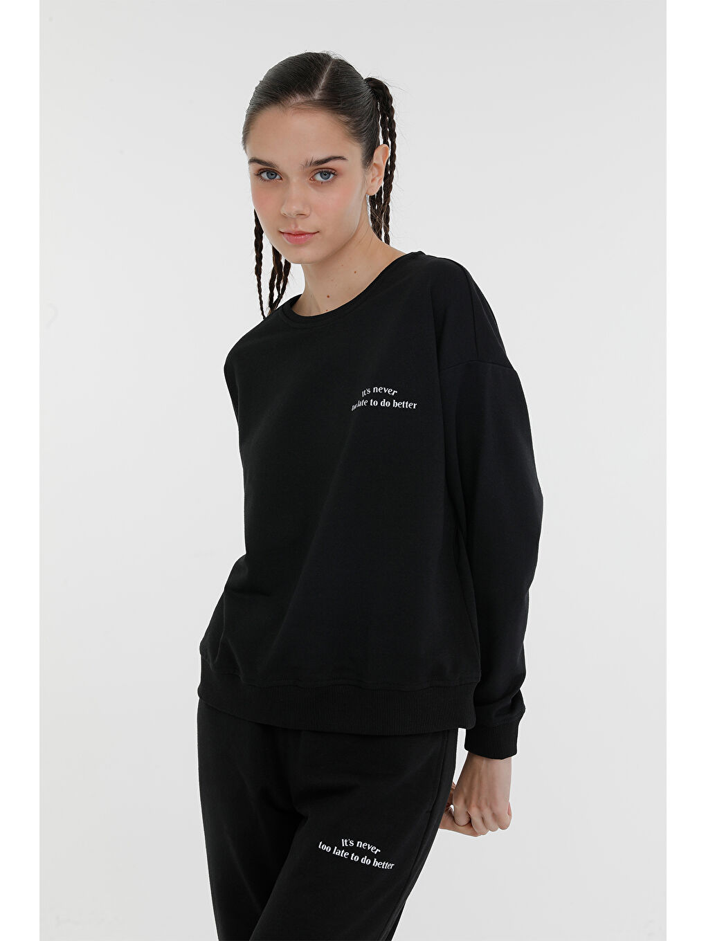 Kinetix Siyah WB AURA BSC 16OV82 3PR Siyah Kadın Sweatshirt