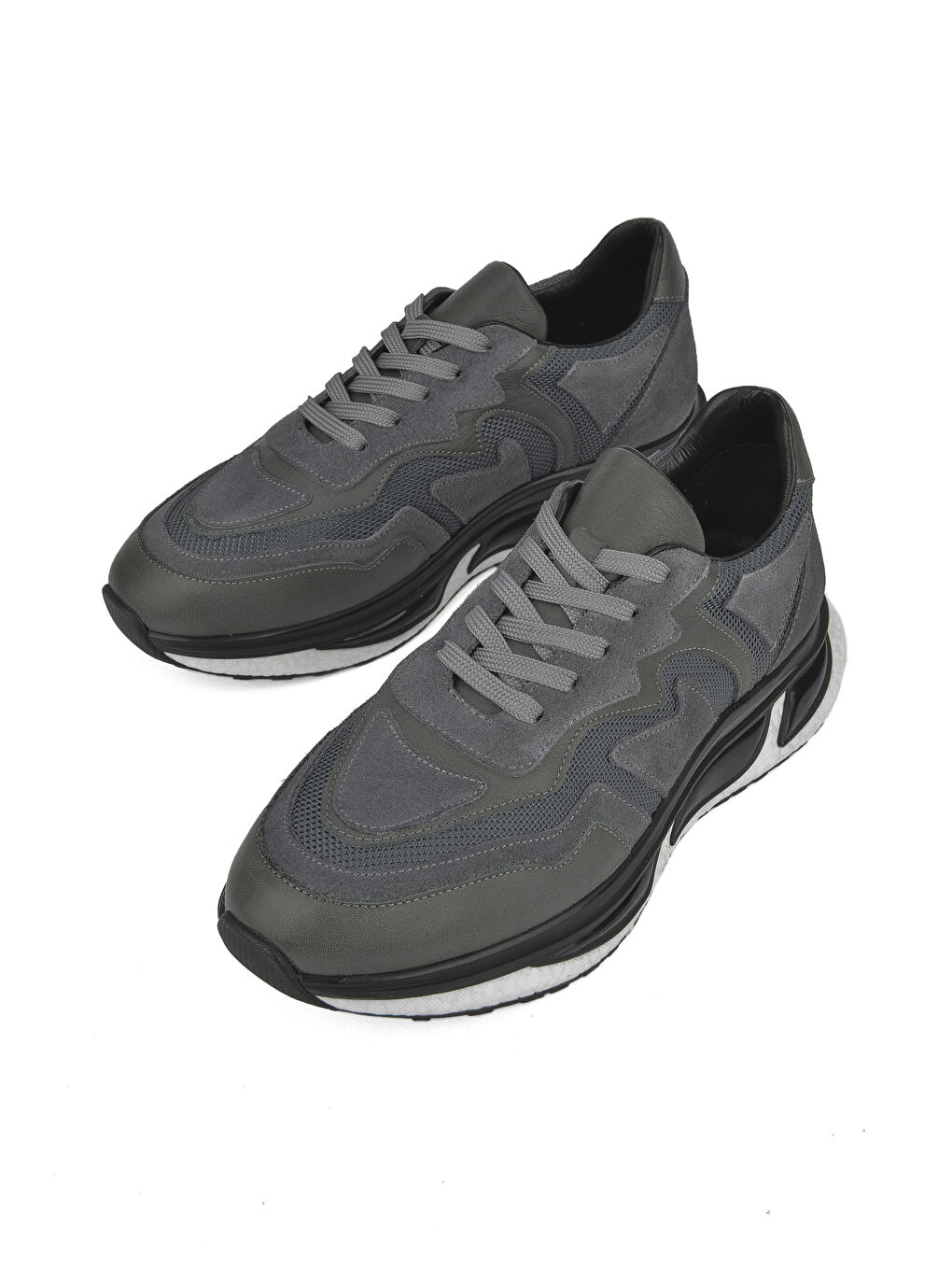 Erkek Hakiki Deri Sneaker 1431042Z8120 Gri