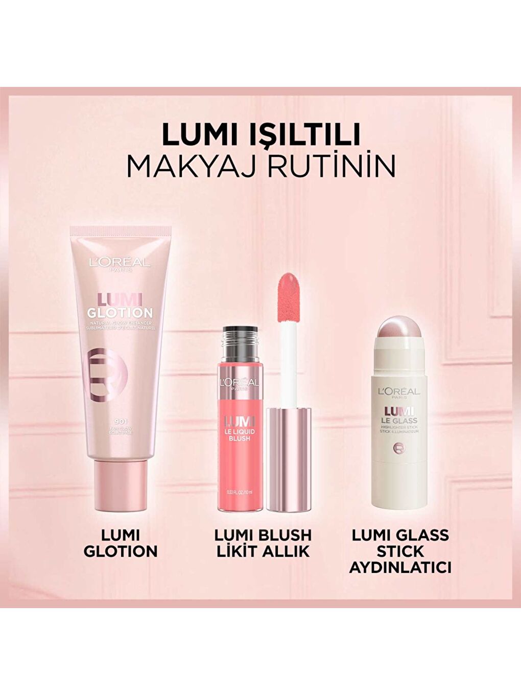 Lumi Glass Islak Bitişli Stick Aydınlatıcı - 620 Glassy Pink Ballet-7