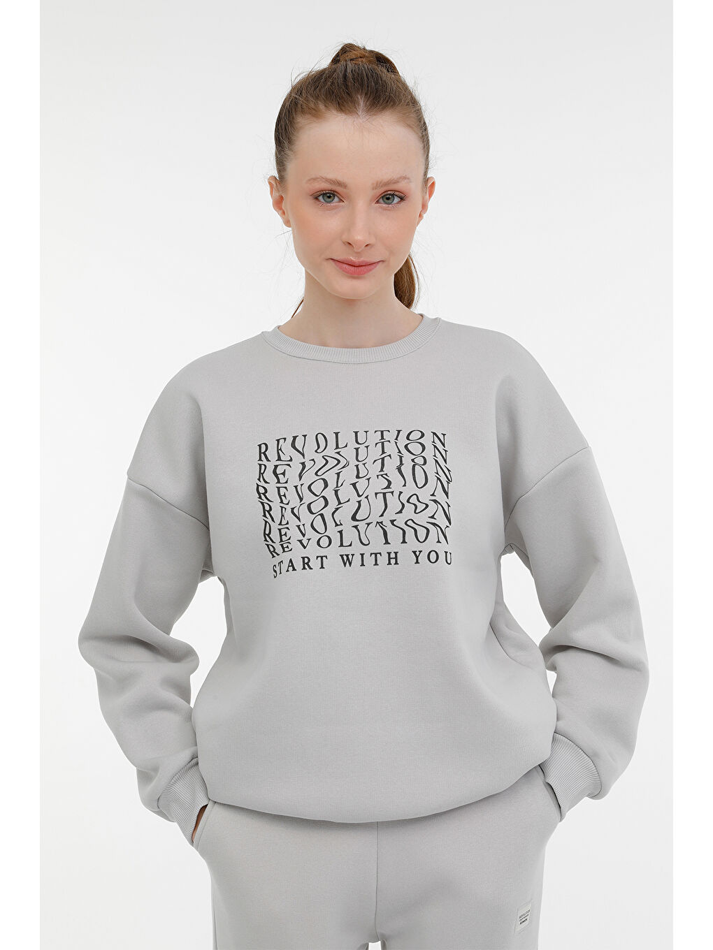 Kinetix WL RACHEL 16SDK203 3PR Gri Kadın Sweatshirt