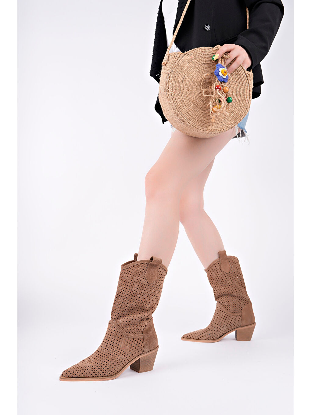 Kahverengi Kadın Hakiki Deri Günlük Çizme