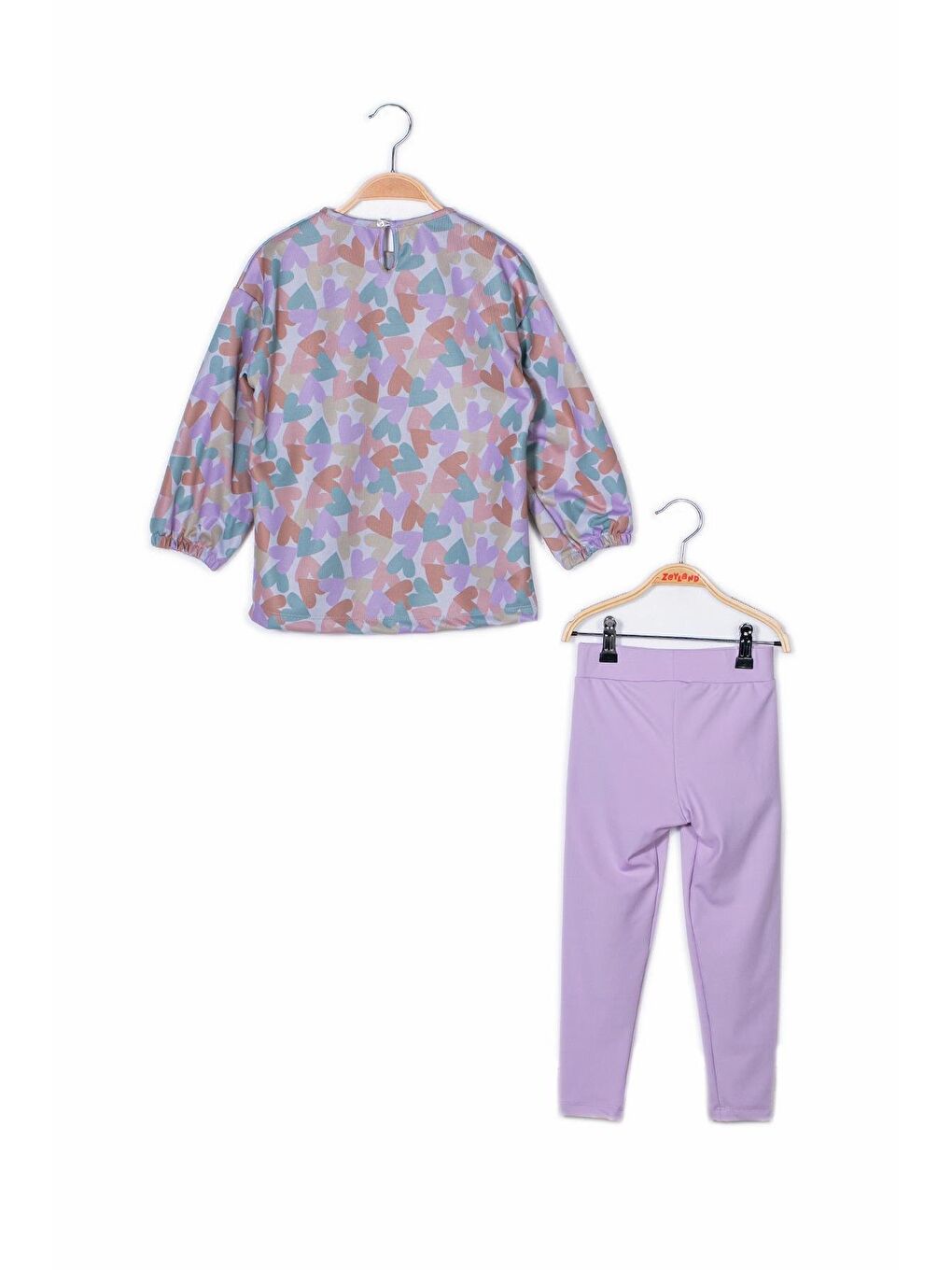 Lila Kız Çocuk Aktif Spor Polyester Takım-1