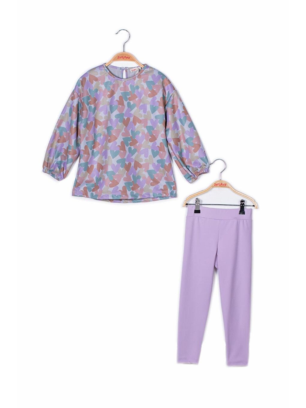 Lila Kız Çocuk Aktif Spor Polyester Takım-2