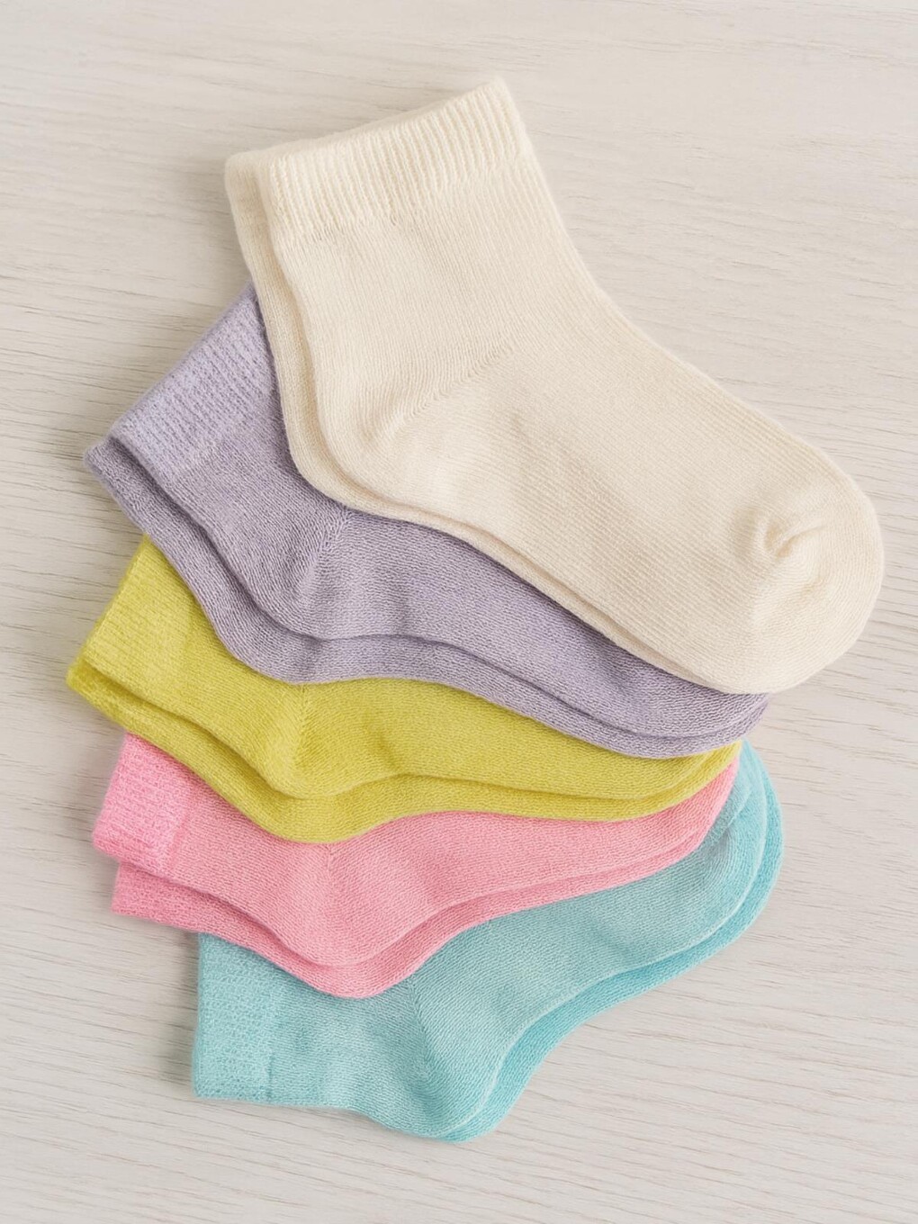 Beyaz Girls Basic 5'li 2-12 Yaş Kız Patik Çorap - Standart