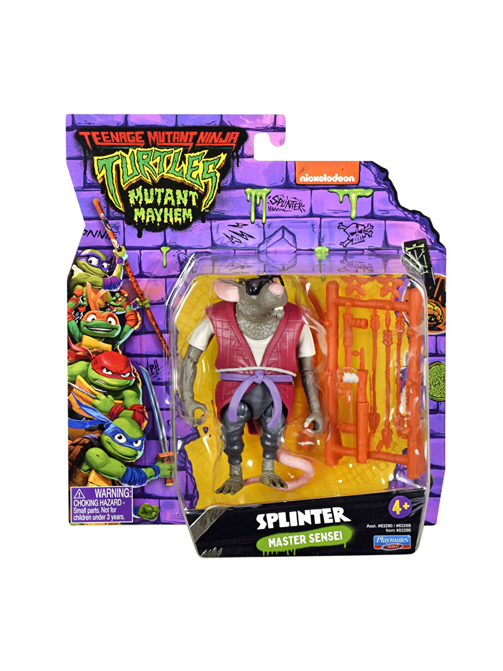 Ninja Turtles Renksiz Mutant Mayhem Aksiyon Figürler Splinter 83269 - 6