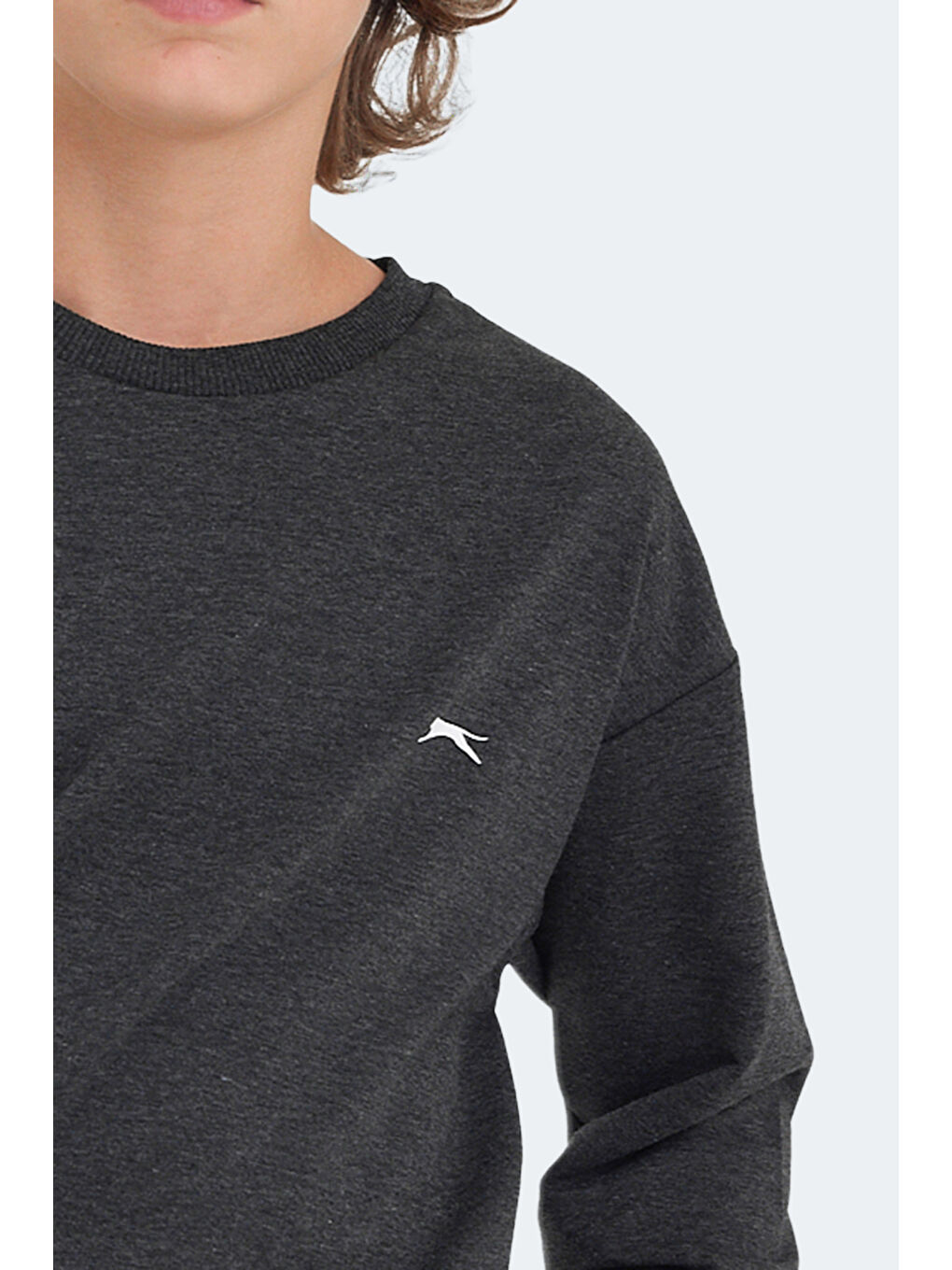 SLAZENGER LUPPA Unisex Çocuk Sweatshirt Koyu Gri - 4