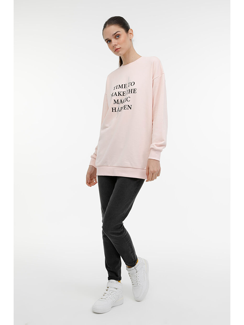 Kinetix Pembe WL DELLA LONG 16GD20 3PR Somon Kadın Sweatshirt - 2