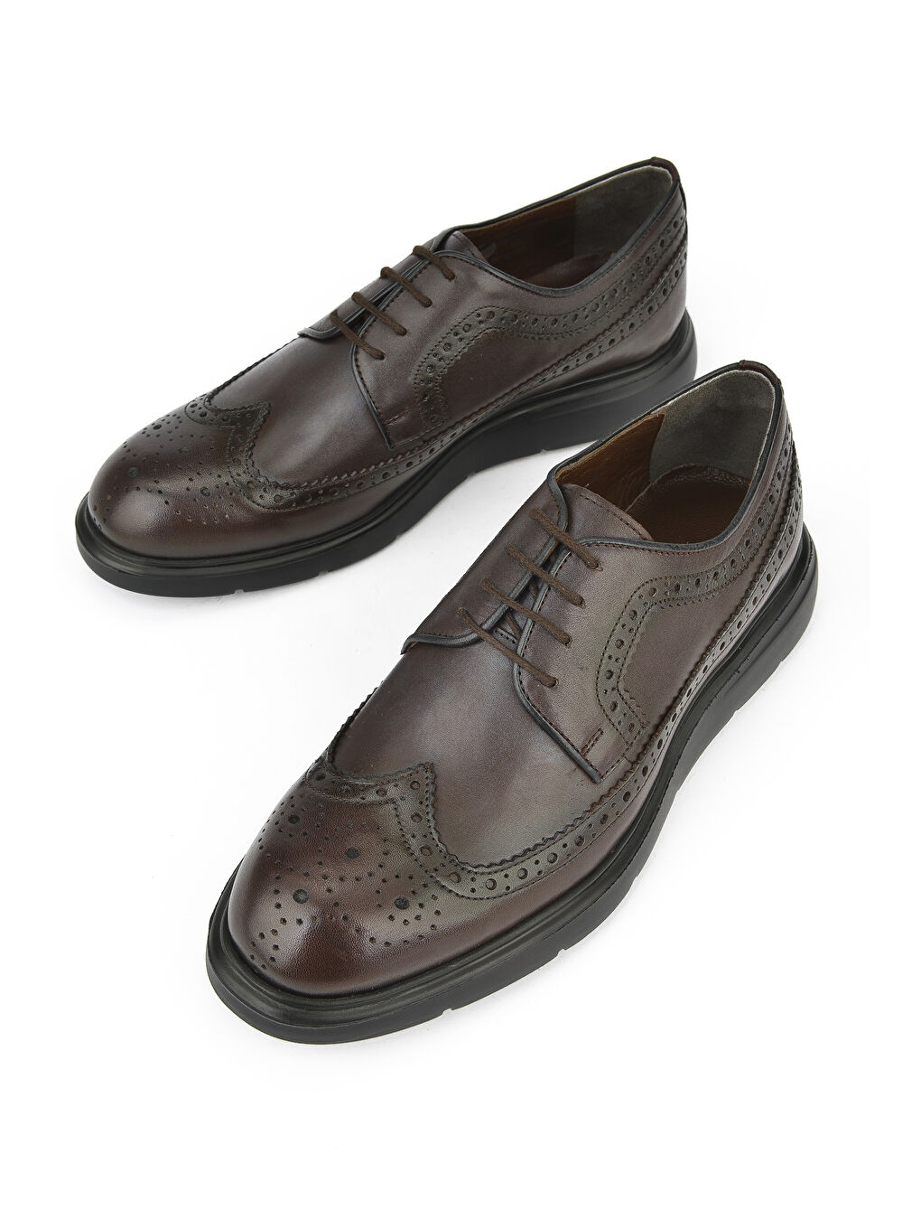 Kahverengi Erkek Hakiki Deri Ayakkabı 14319Z33281 Kahve