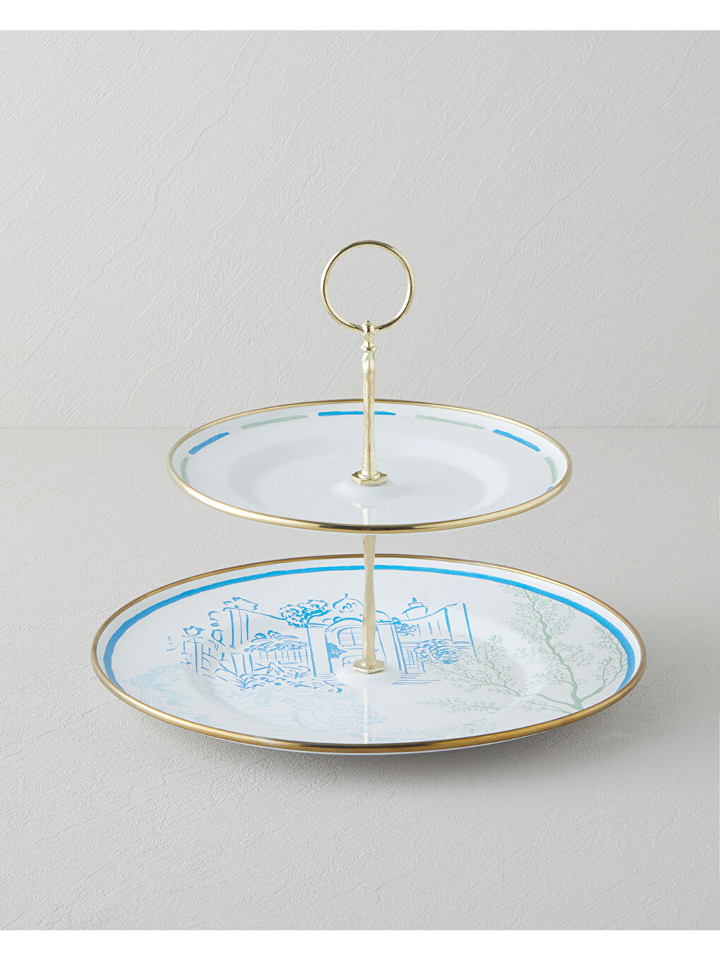 Nautical Emaye Katlı Servis 21x29 cm Mavi