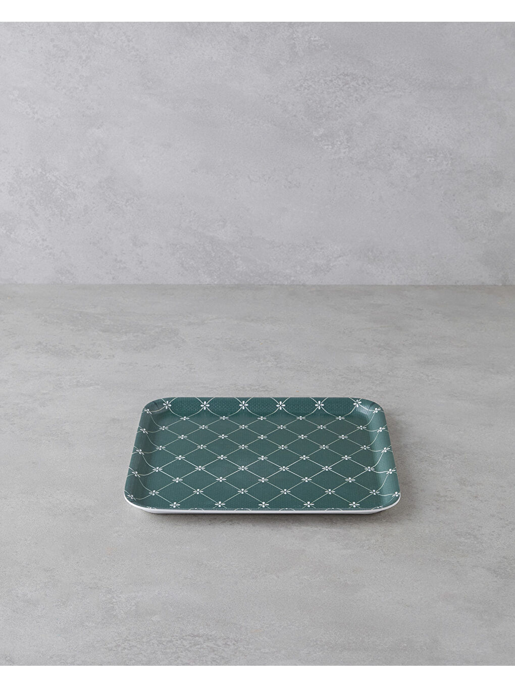 Rootix Melamin Kaydırmaz Tepsi 24x24 cm Yeşil