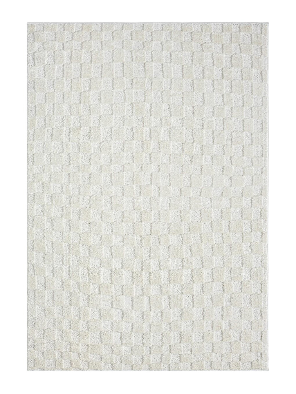 Ekru Jung 7184 Modern Dokuma Yumuşak Post Shaggy Halı-200x290 Cm-4