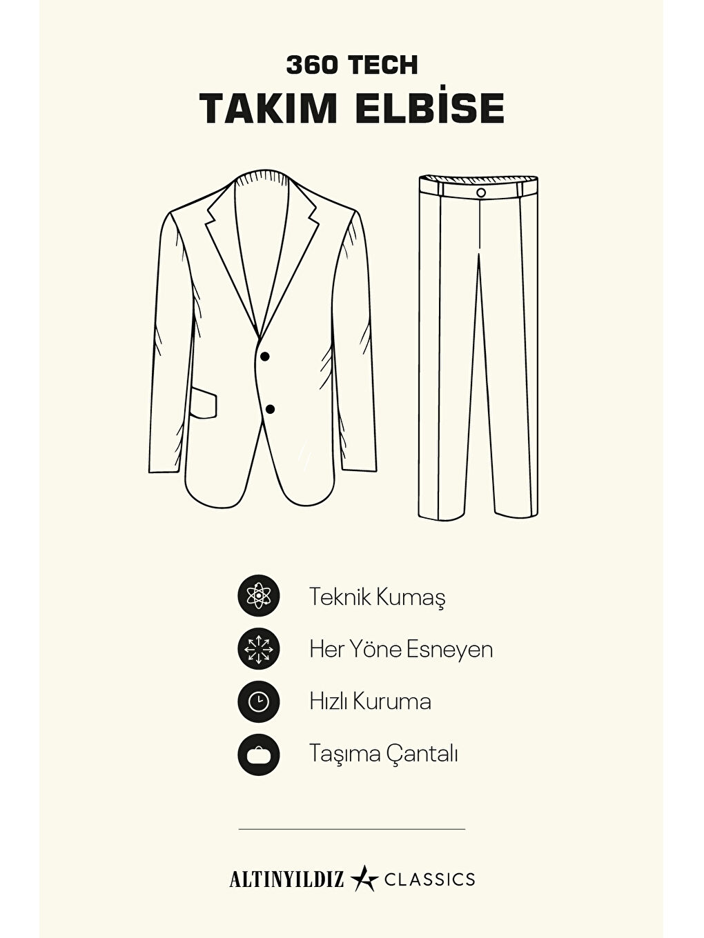 Erkek Antrasit Taşınabilir Torbalı Slim Fit Mono Yaka Desenli Takım Elbise-3