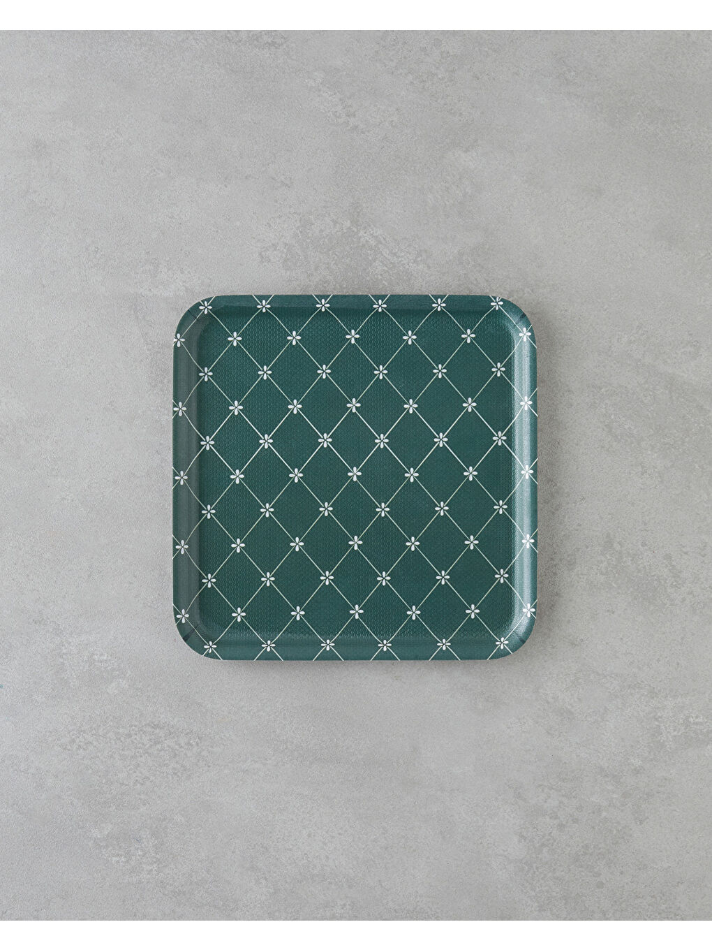 Rootix Melamin Kaydırmaz Tepsi 24x24 cm Yeşil-1