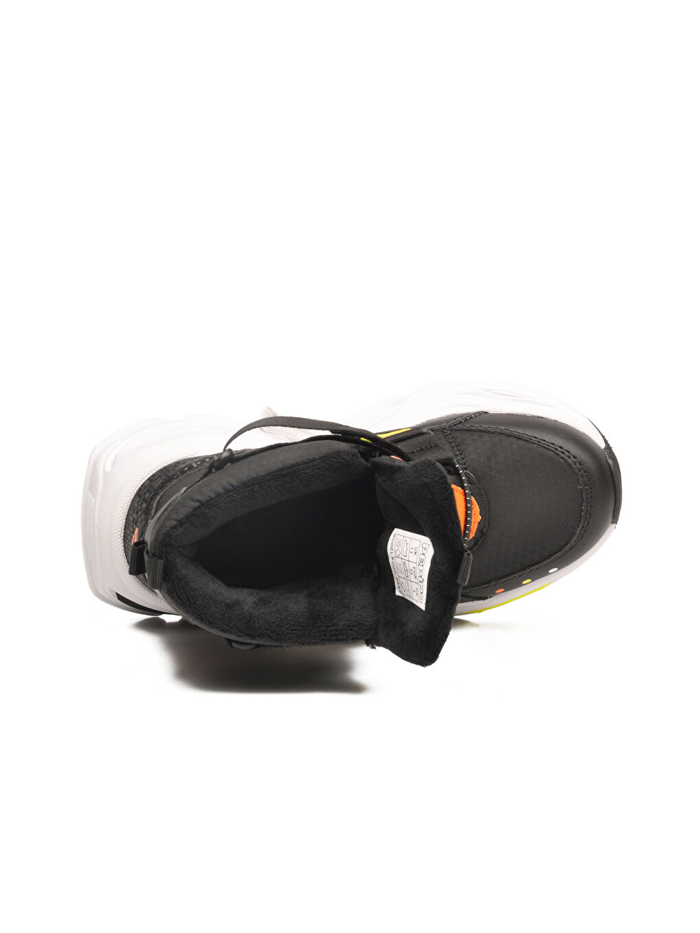 Siyah Cırtlı İçi Polarlı Soğuğa Dirençli Kaymaz Unisex Çocuk Bot 2087 F-3