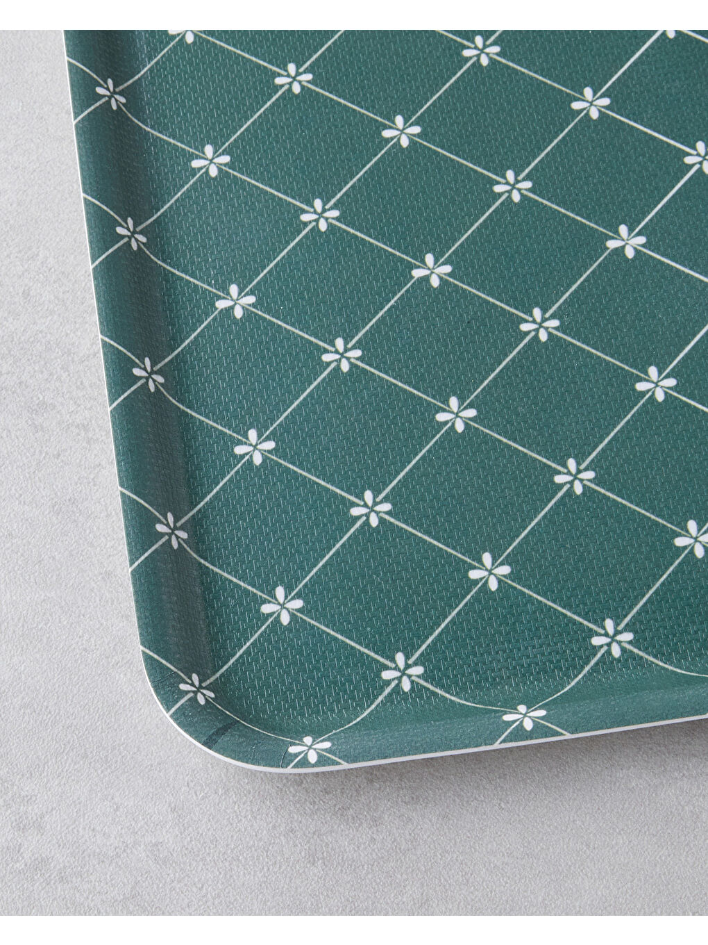 Rootix Melamin Kaydırmaz Tepsi 24x24 cm Yeşil-2