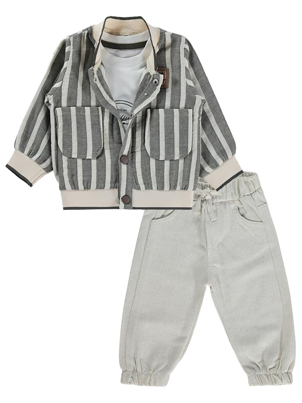 Ceketli 3 Lü 6-18 Ay Takım - Haki-2