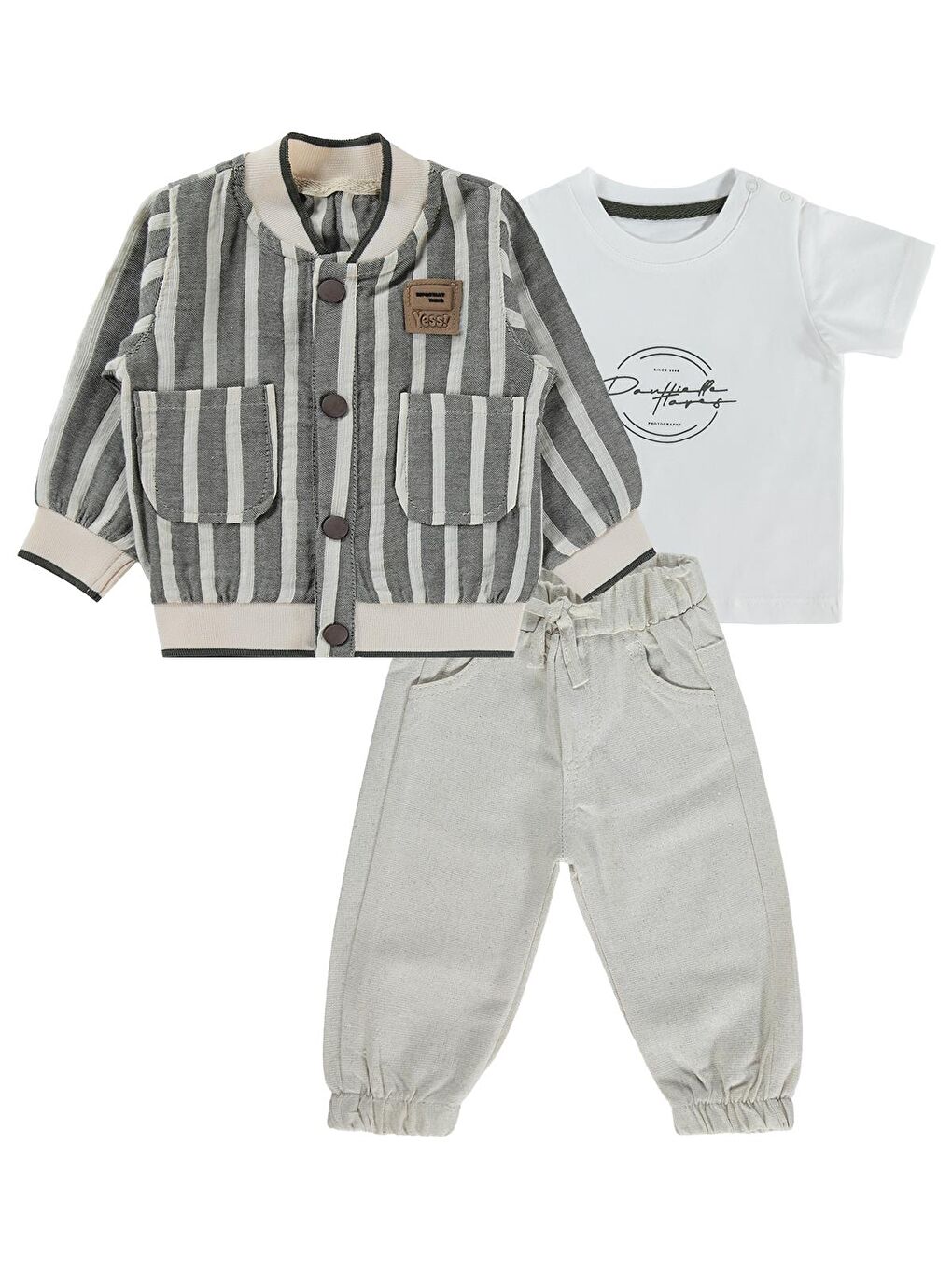 Ceketli 3 Lü 6-18 Ay Takım - Haki-3