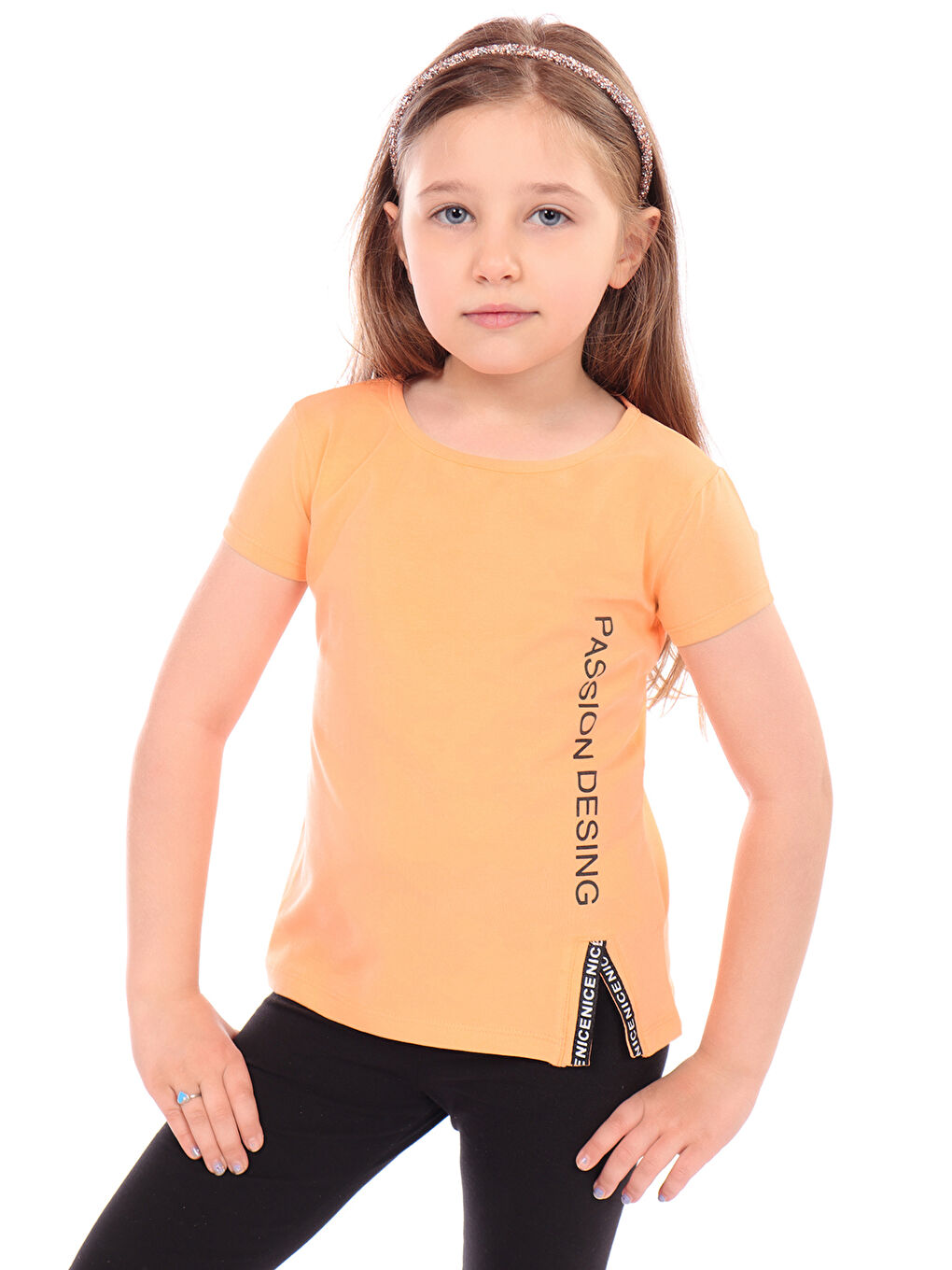 Turuncu Kız Bebek Passion Desing Baskılı Tişört
