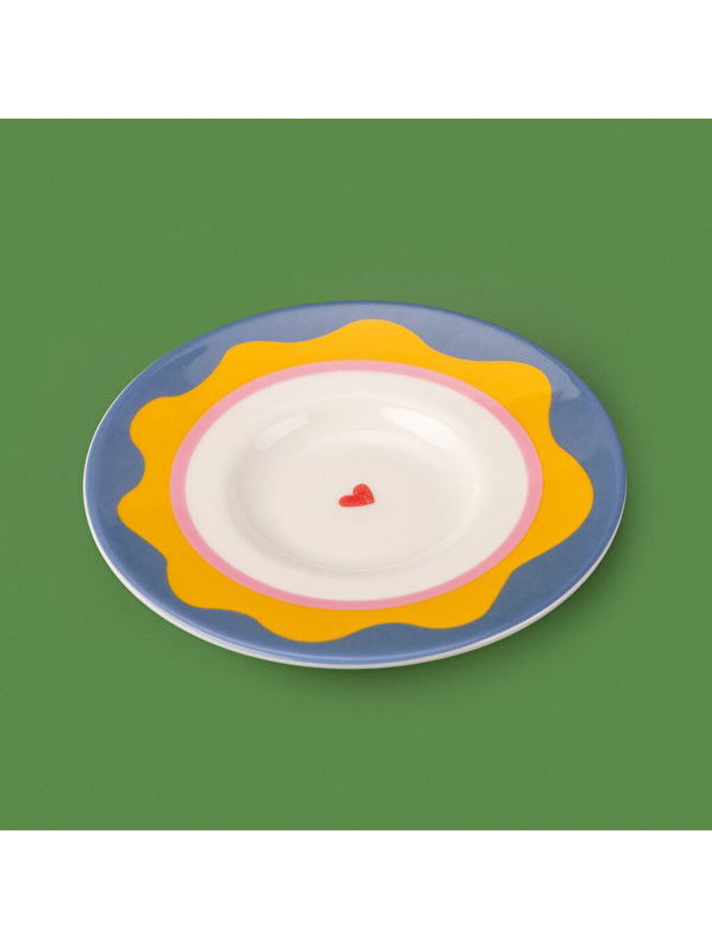 Evidea Kitchen Granny Çay Tabağı - Mavi / Sarı - 13 cm - 1