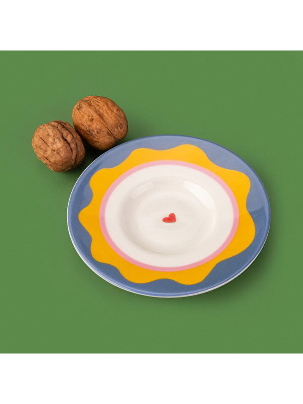 Evidea Kitchen Granny Çay Tabağı - Mavi / Sarı - 13 cm - 2