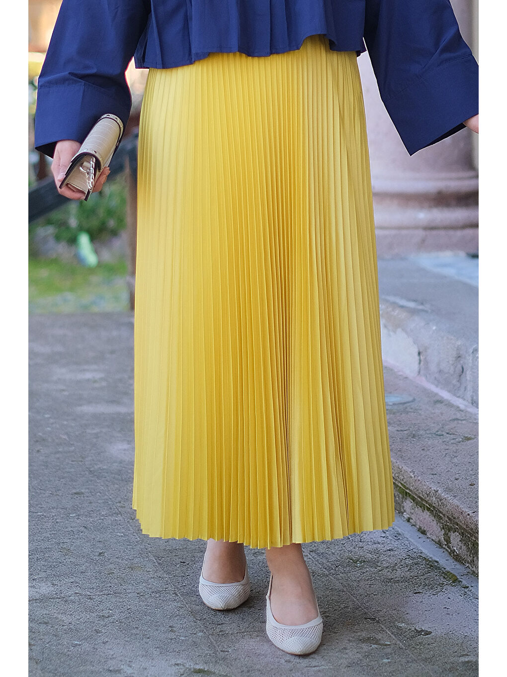 Yeşil Kadın ELISA PILISELI ETEK YAG YESIL-1