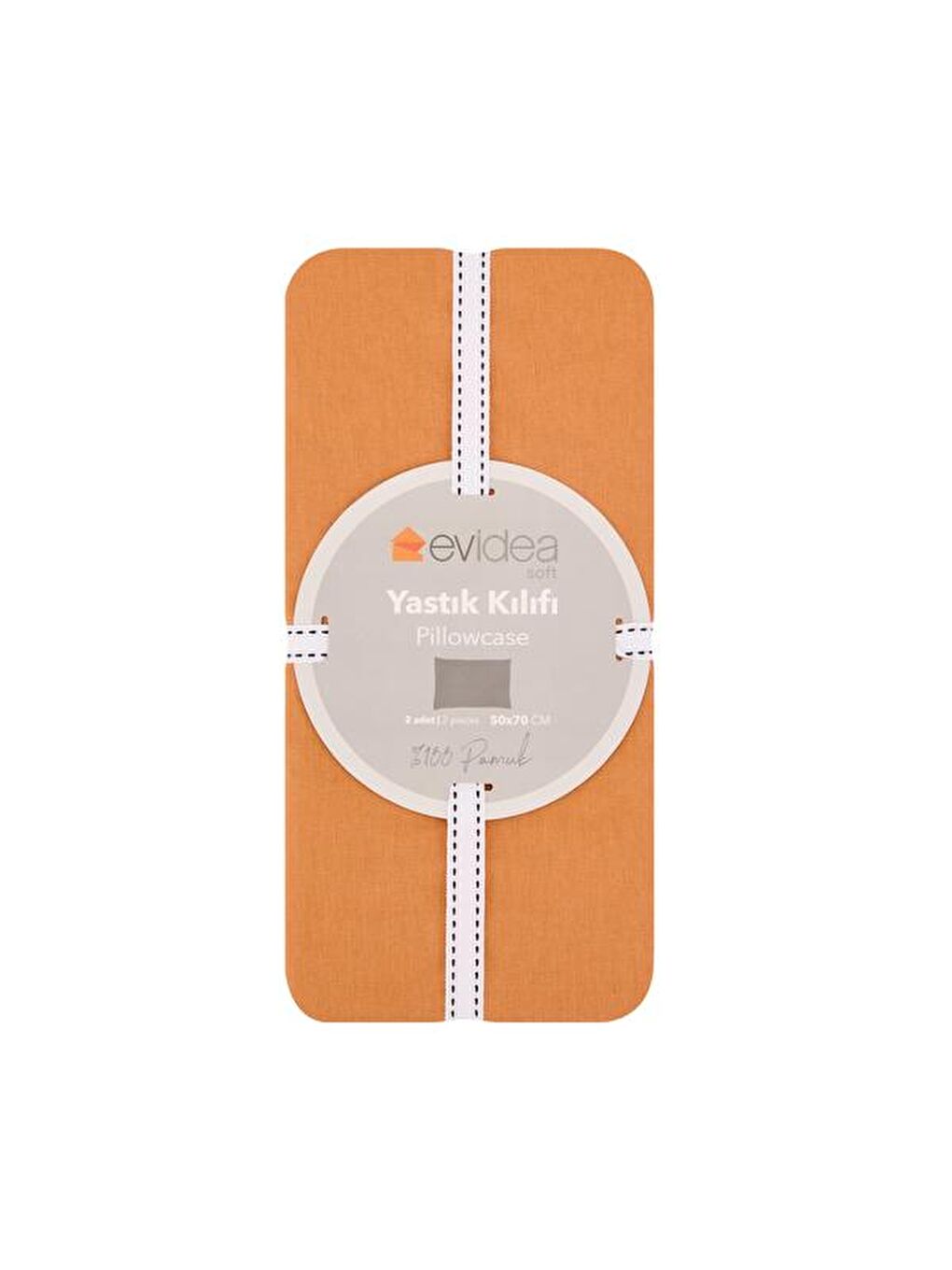 Soft 2'li Yastık Kılıfı - Turuncu - 50x70 cm-1