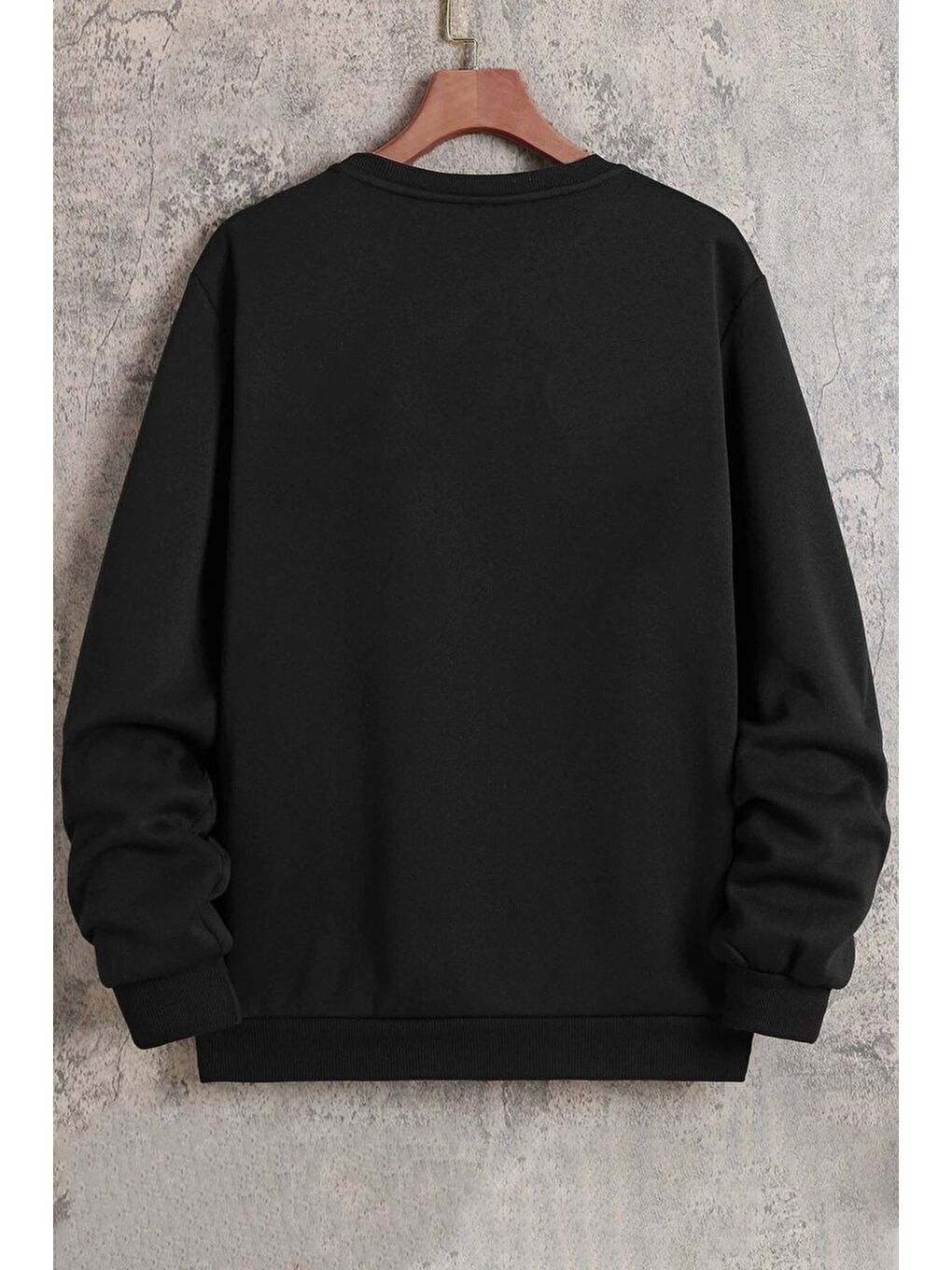 uyguntarz Siyah Unisex Hanımcı Bisiklet Yaka Sweatshirt - 1